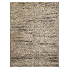 9x12 Beige, Brown, Color Hand Knotted Moroccan Wool Modern & Contemporary Oriental Rug