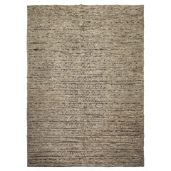 10x14 Ivory, Mocha, Color Hand Knotted Moroccan Wool Modern & Contemporary Oriental Rug