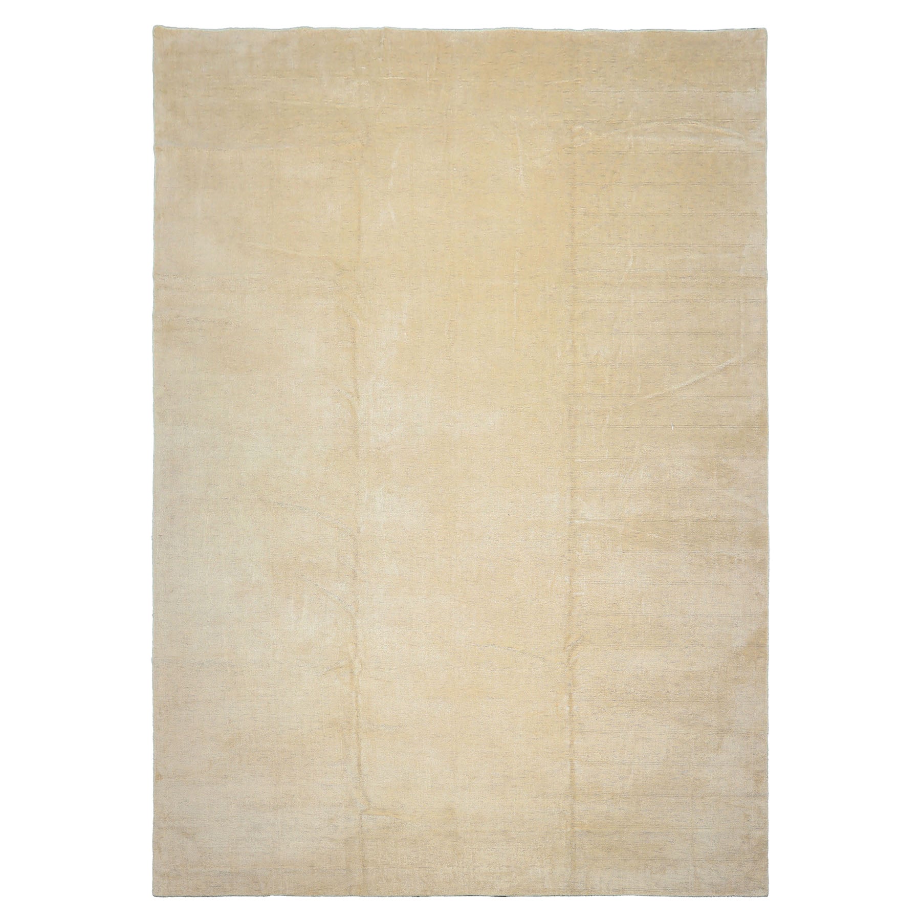 10x14 Ivory with slight gray texture, , Color Hand Knotted Tibetan 100% Pure Silk Contemporary Oriental Rug