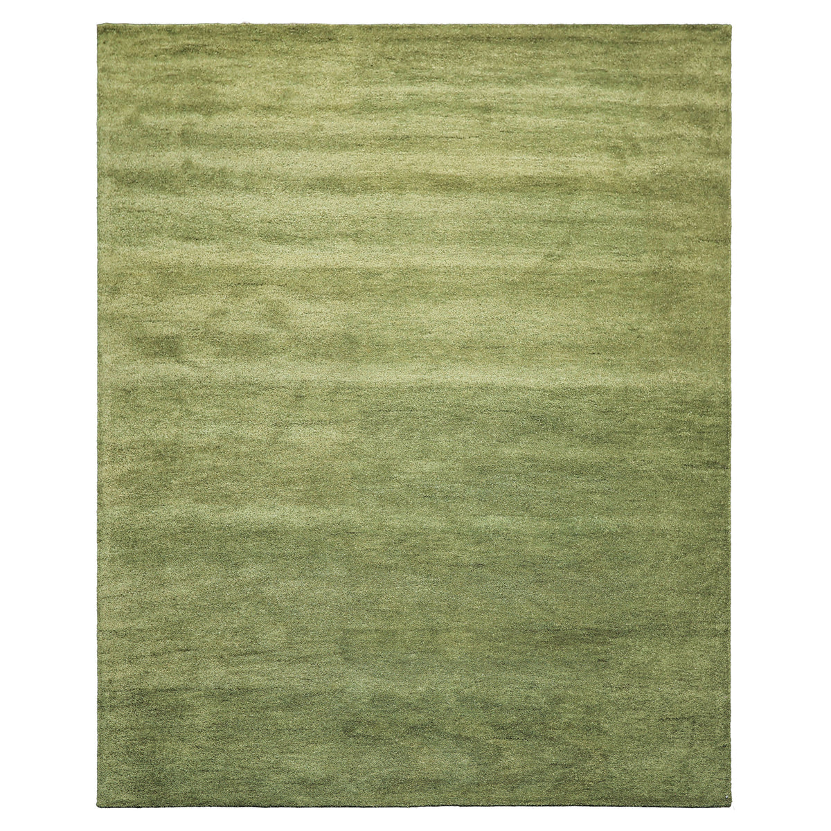 Warm Green Multi Size Modern & Contemporary Plush Pile Solid Grainy Texture Hand Woven 100% Wool Oriental Area Rug