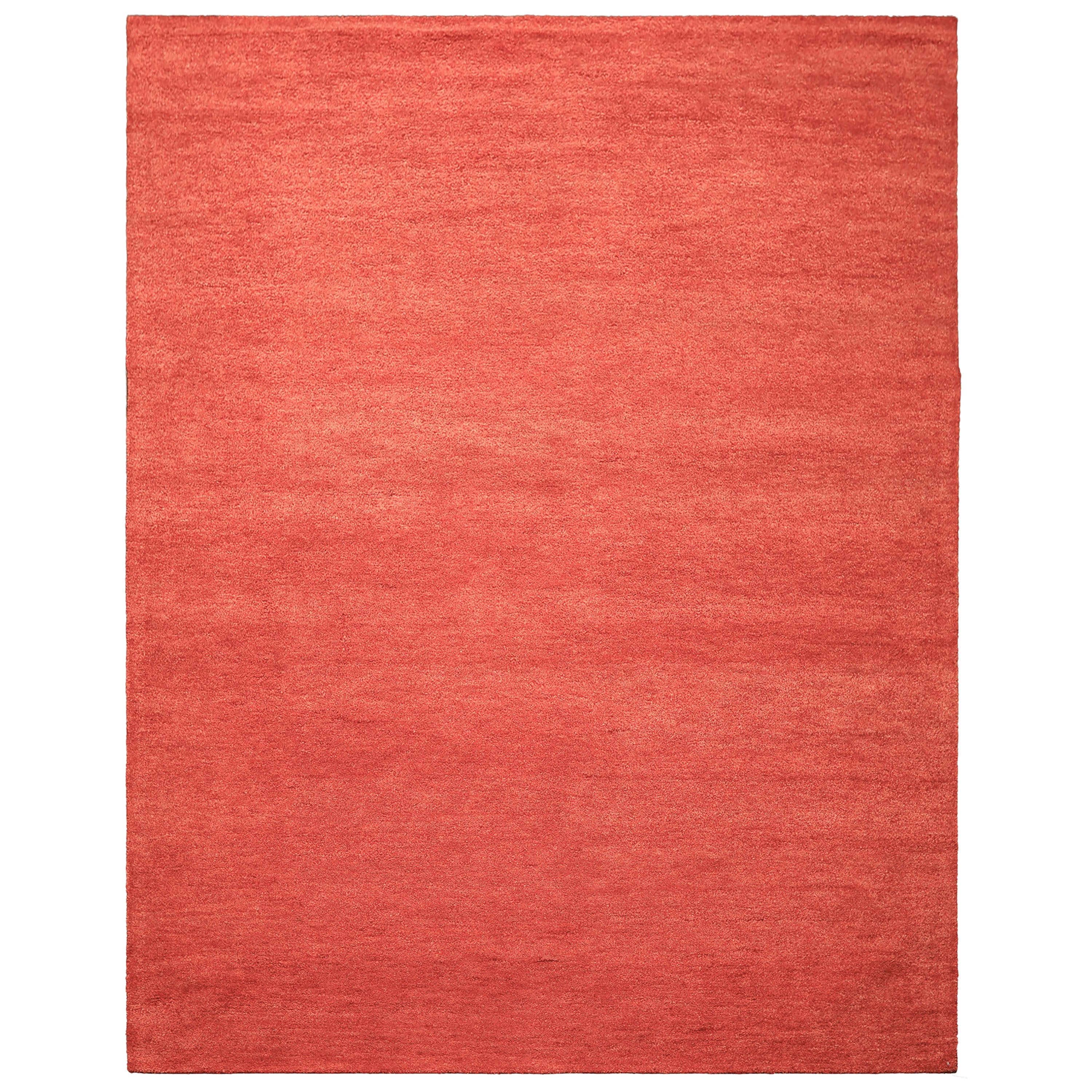 Coral 8x10 Modern & Contemporary Plush Pile Solid Grainy Texture Hand Woven 100% Wool Oriental Area Rug