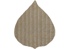 Multi Size Tan Beige Color Hand Hooked Leaf Jute loop Contemporary Oriental Rug
