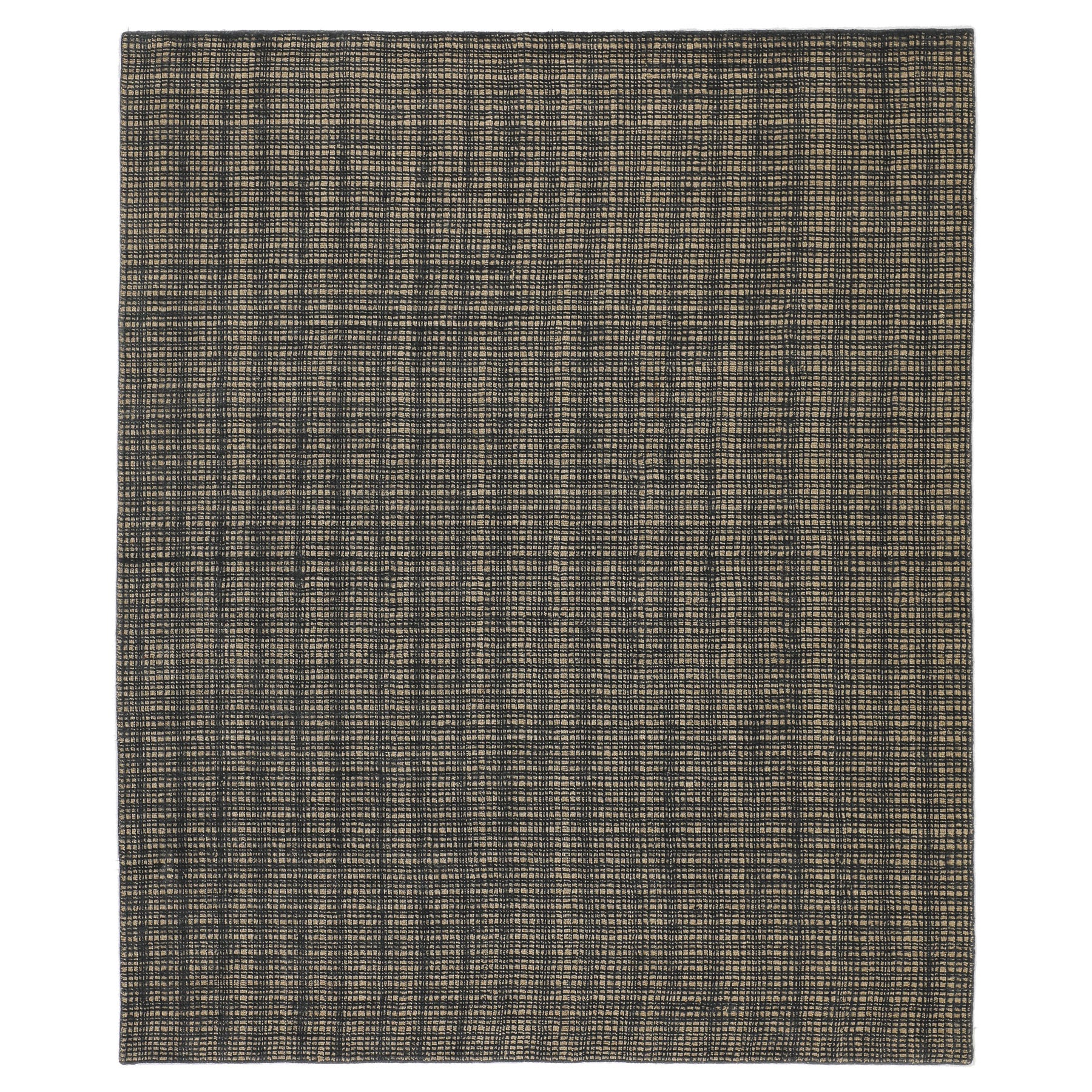 8x10 Tan, Black, Color Hand Loomed  Wool & Jute Modern & Contemporary Oriental Rug