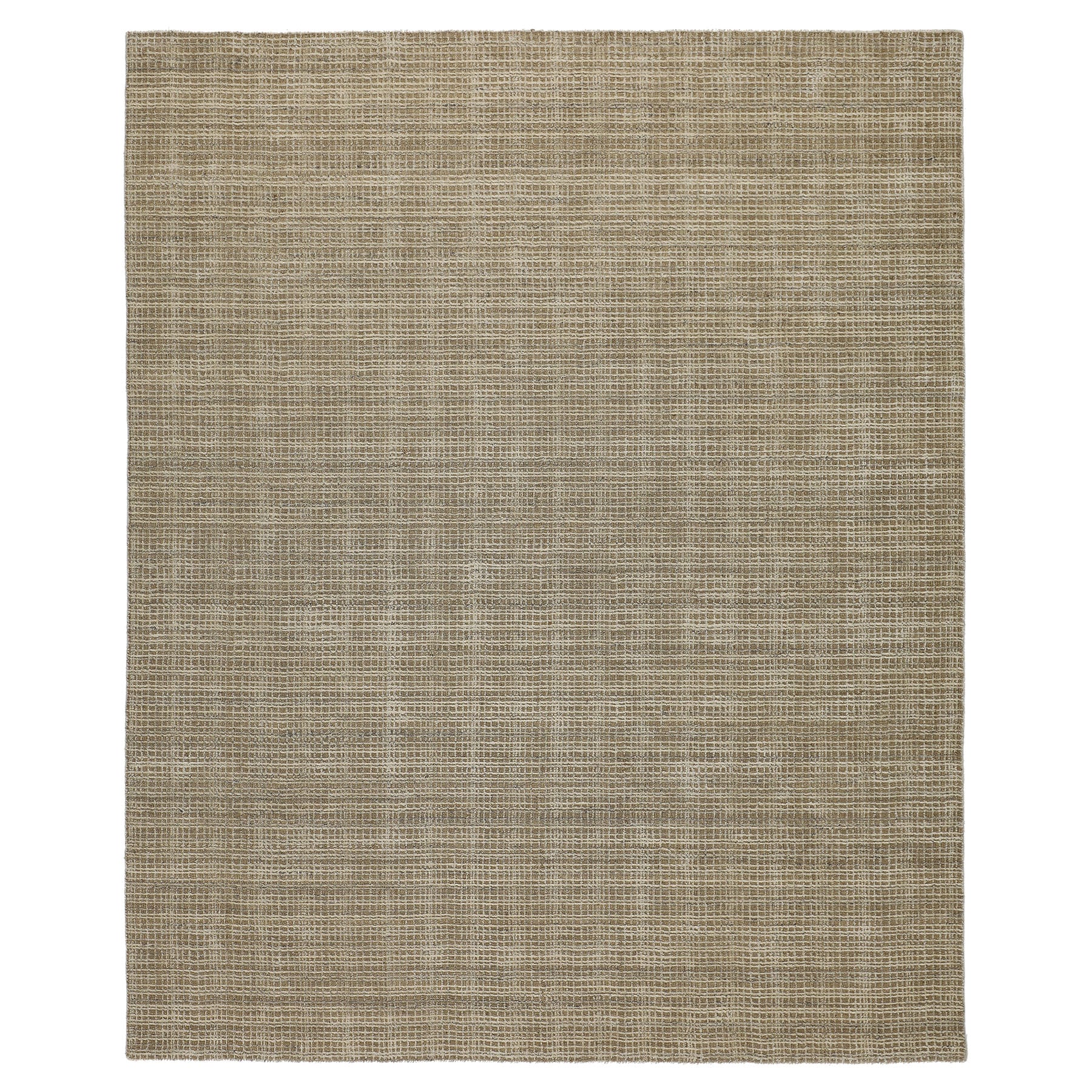 8x10 Tan, Beige, Color Hand Loomed  Wool & Jute Modern & Contemporary Oriental Rug