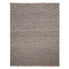 Multi Size Black Coral Ivory Color Hand Woven  Wool Modern & Contemporary Oriental Rug
