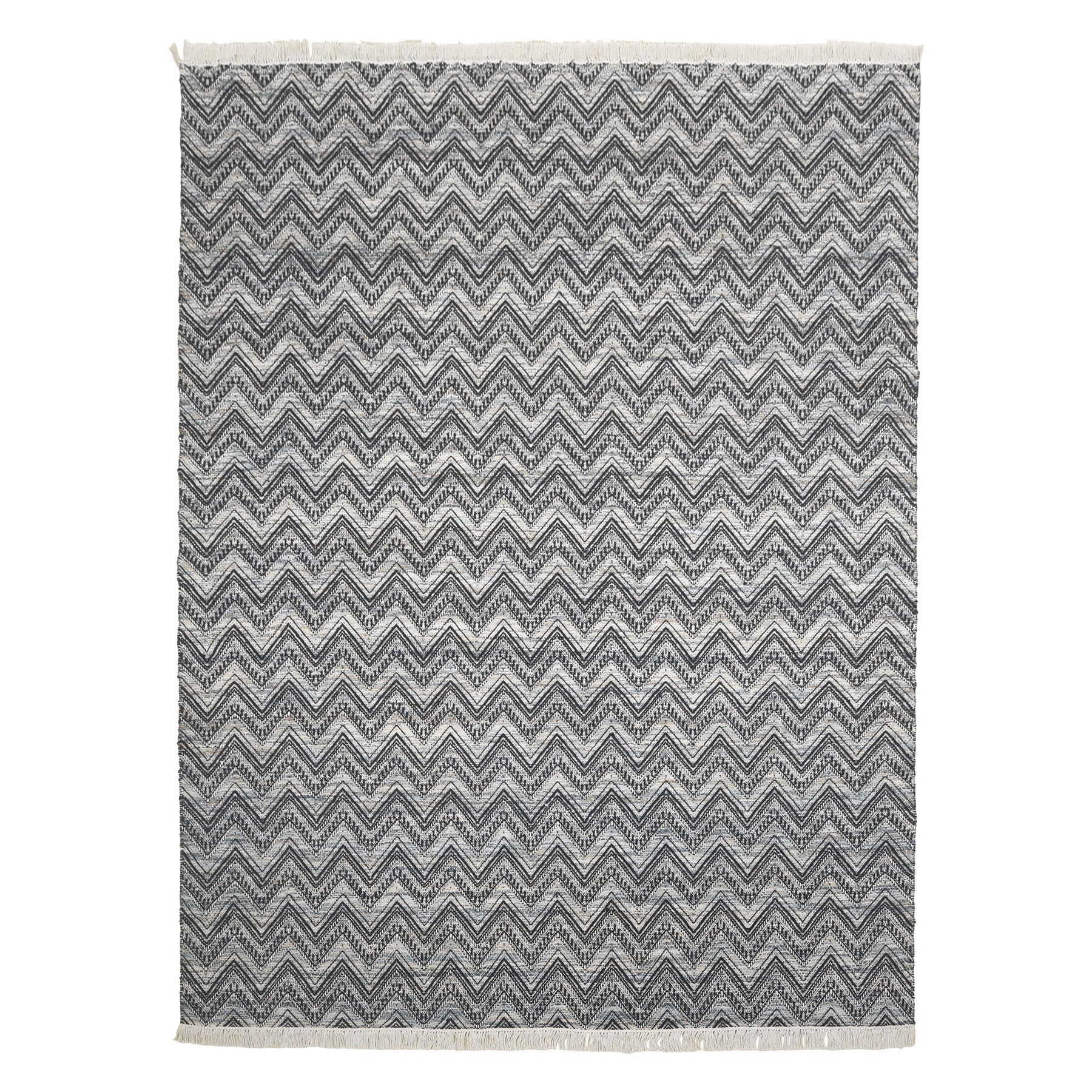 Multi Size Black Slate Gray Ivory Color Hand Woven  Wool Modern & Contemporary Oriental Rug