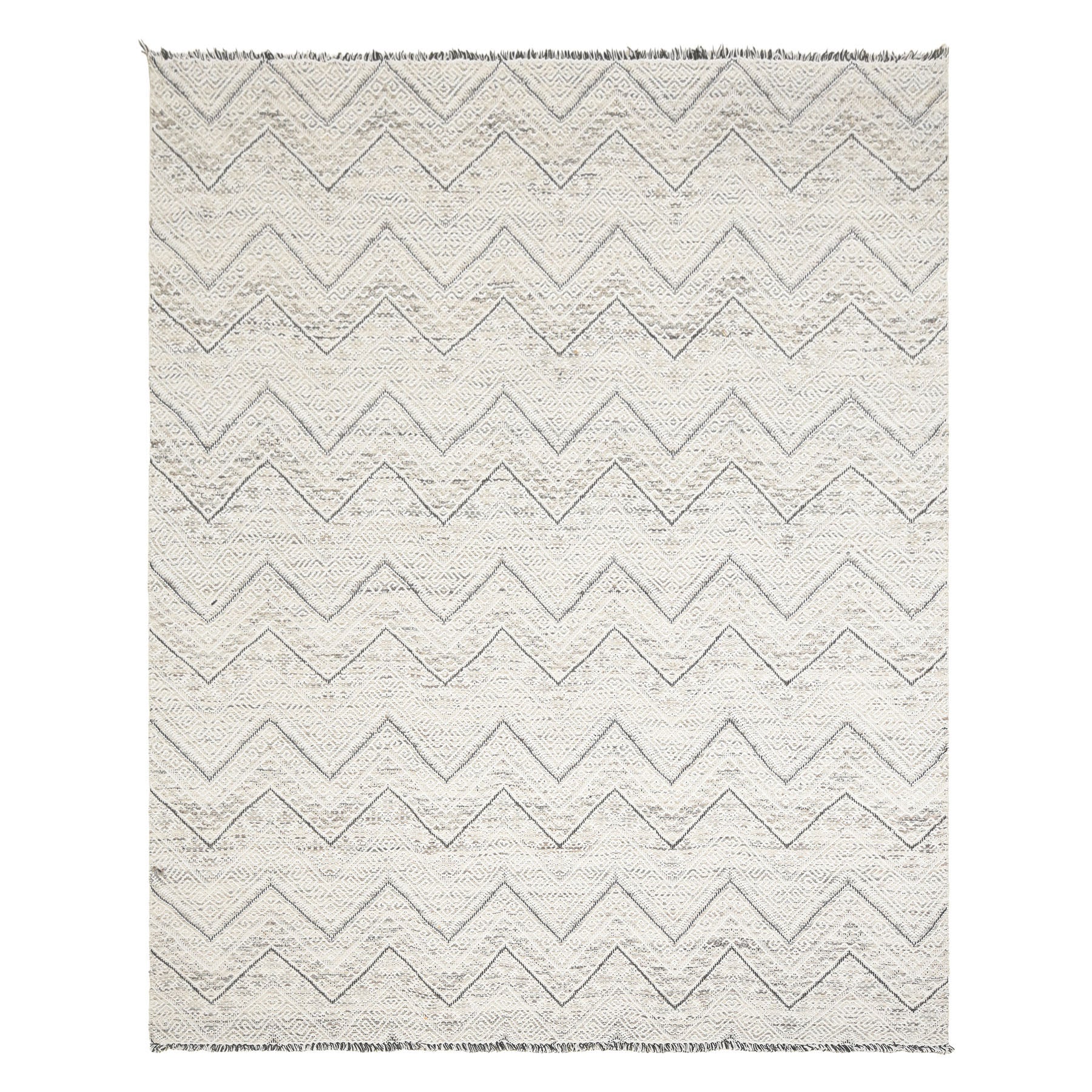 Multi Size Ivory Black Beige Color Hand Woven  Wool Modern & Contemporary Oriental Rug