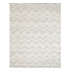 Multi Size Ivory Black Beige Color Hand Woven  Wool Modern & Contemporary Oriental Rug