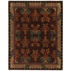 Multi Size Chocolate Pistachio Black Color Hand Tufted  Wool  Oriental Rug