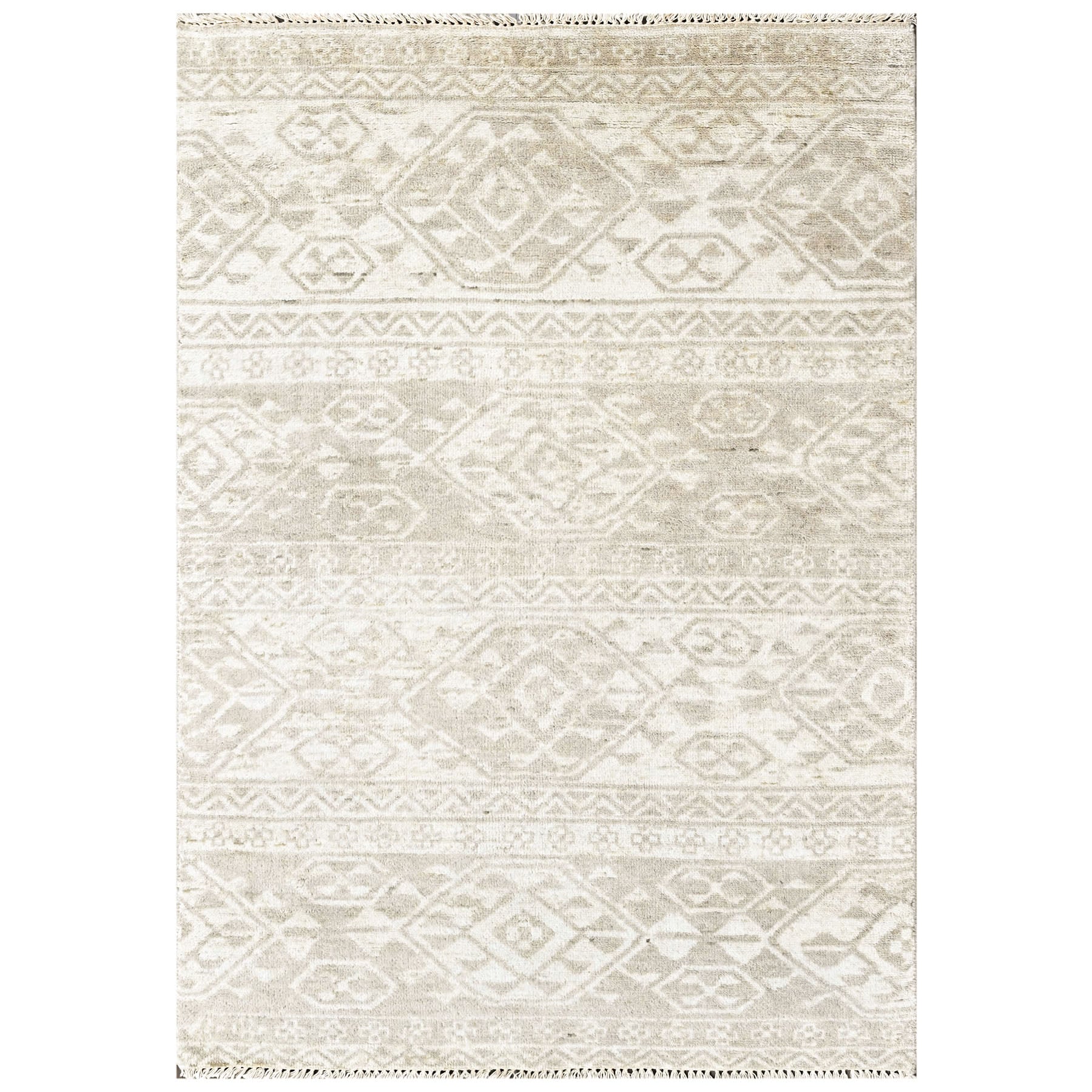 Tone on Tone Gray Multi Size Oushak Southwestern Hand Knotted Wool Oriental Area Rug