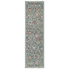 Teal Multi Size Oushak Arts and Crafts Hand Knotted Wool Oriental Area Rug