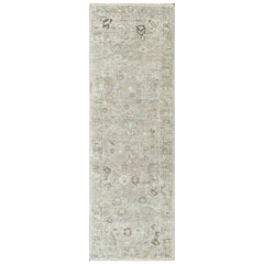 Beige 13x19 Oushak Transitional Hand Knotted Wool Oriental Area Rug