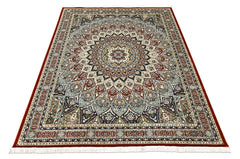 9x12 Red, Blue, Ivory Color Power Loom Oushak Wool Traditional Oriental Rug