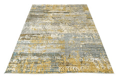 9x12 Beige, Gray, Gold Color Power Loom Oushak Wool Modern Oriental Rug
