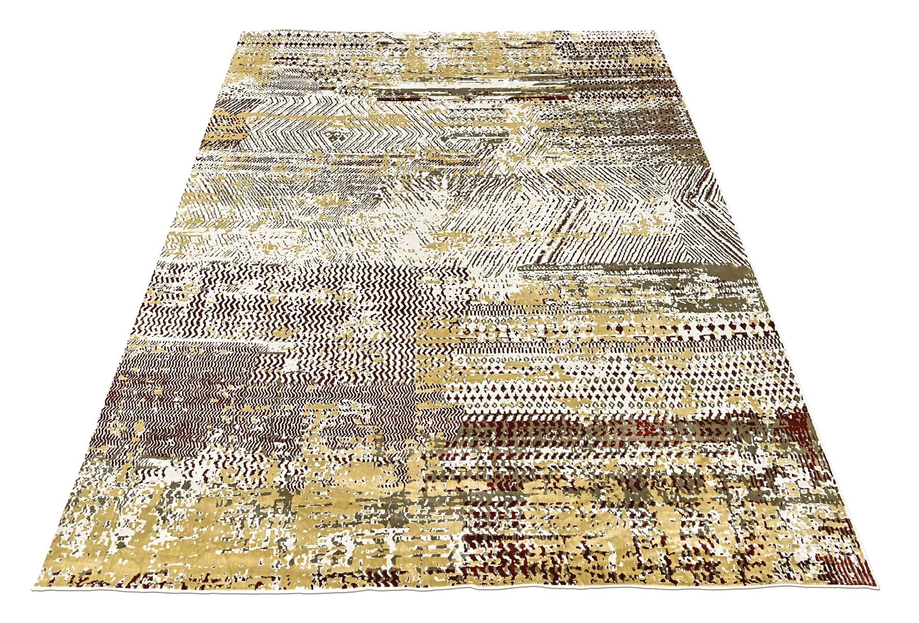 9x12 Beige, Brown, Gold Color Power Loom Oushak Wool Modern Oriental Rug