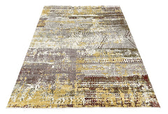 9x12 Beige, Brown, Gold Color Power Loom Oushak Wool Modern Oriental Rug
