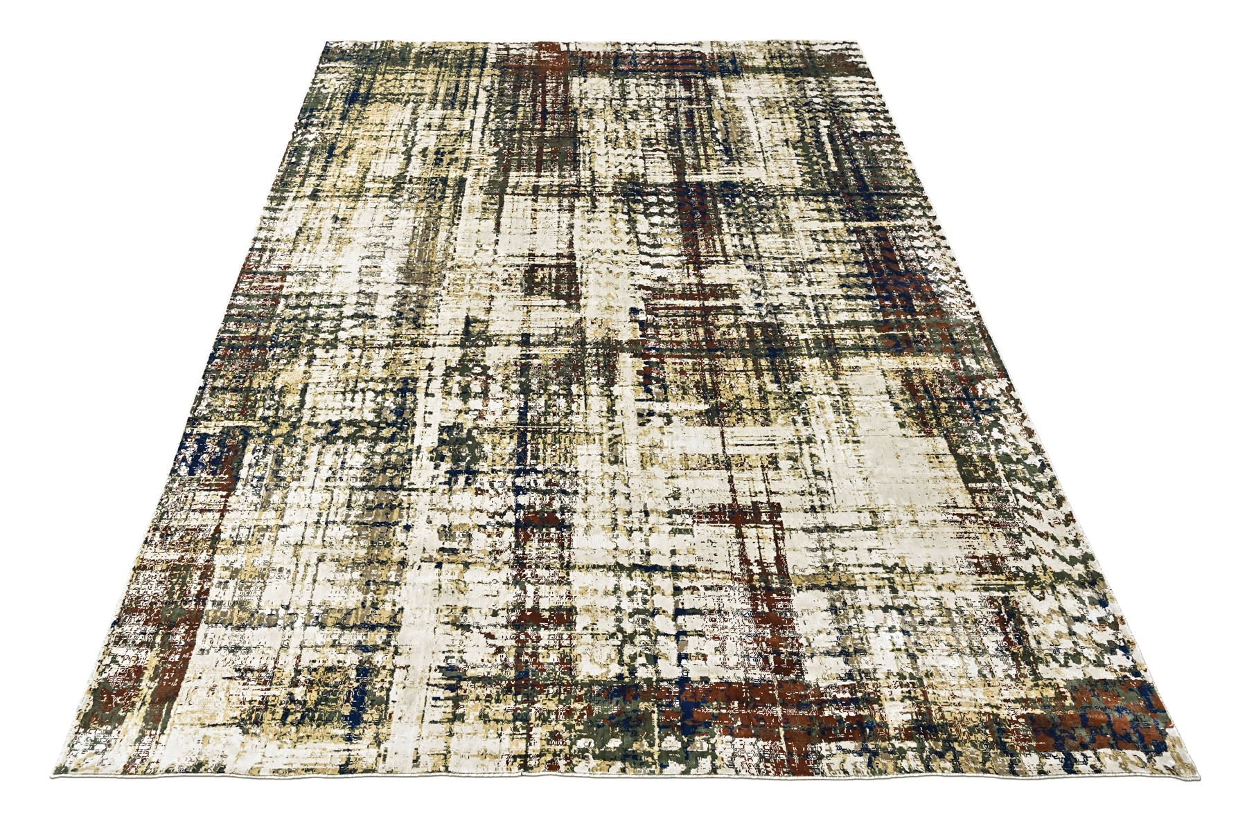 9x12 Beige, Gray, Rust Color Power Loom Oushak Wool Modern Oriental Rug