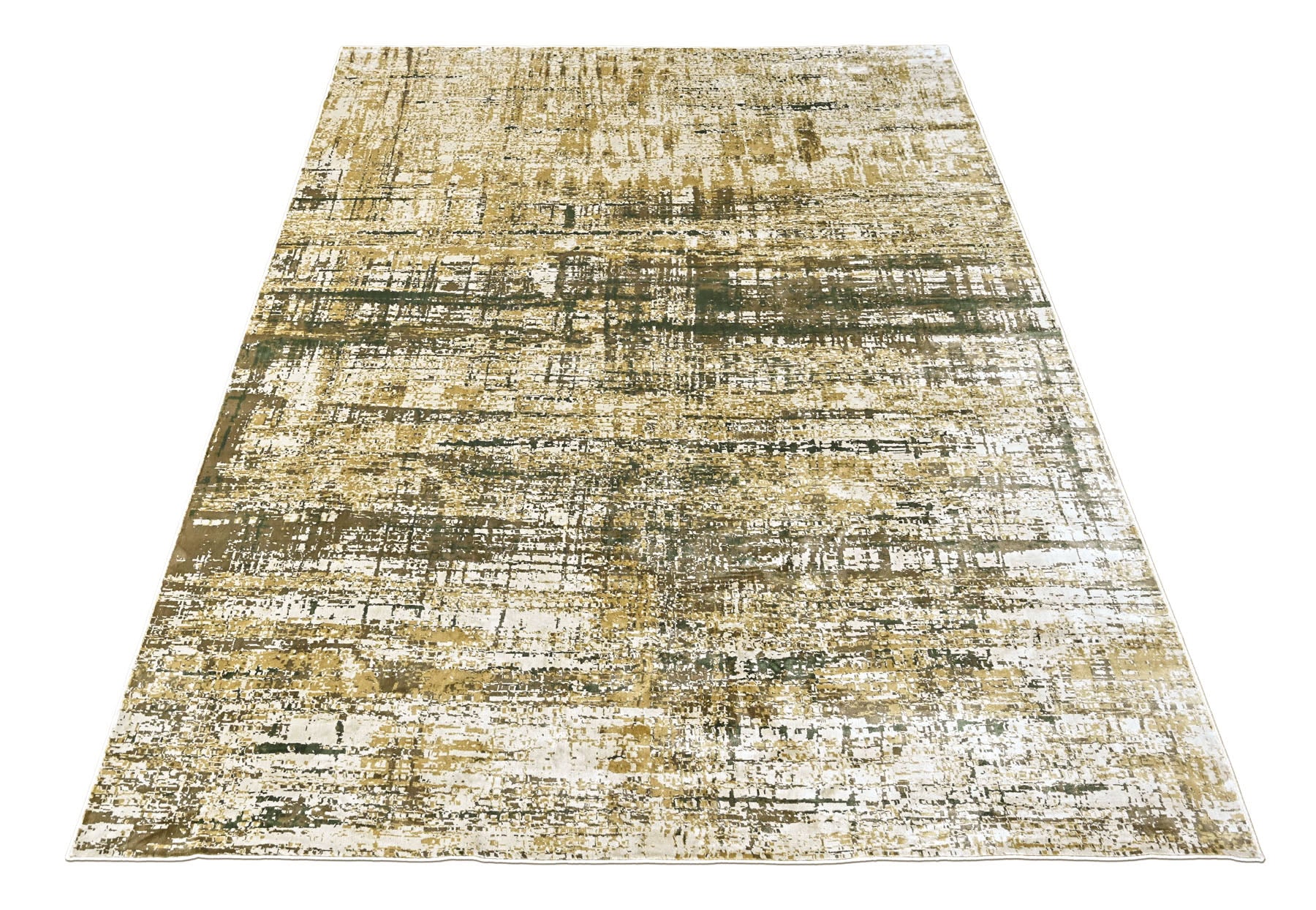 9x12 Beige, Gray, Gold Color Power Loom Oushak Wool Modern Oriental Rug