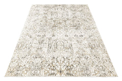 9x12 Ivory, Beige, Multi Color Power Loom Oushak Wool Modern Oriental Rug