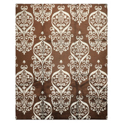 8x10 Chocolate, Slate, Color Hand Loomed Indo Tibetan Wool & Bamboo Silk Transitional Oriental Rug