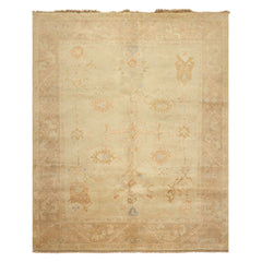 8x10 Beige, Taupe, Blush Color Hand Knotted Washed out New Zealand Wool Transitional Oriental Rug