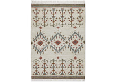 Multi Size Beige Rust Brown Color Hand Woven Kilim Jute Southwestern Oriental Rug