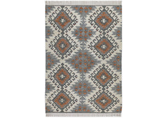 Multi Size Ivory Gray Slate Color Hand Woven Kilim Jute Southwestern Oriental Rug