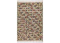 Multi Size Beige coral Gold Color Hand Woven Kilim Jute Southwestern Oriental Rug