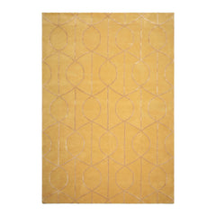 9x13 Gold, Tan, Color Hand Tufted  Wool & Viscose Modern Oriental Rug