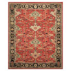 Multi Size Coral Charcoal Peach Color Hand Tufted  Wool Traditional Oriental Rug