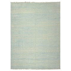 9x12 Ivory, Aqua, Color Hand Knotted Tibetan Wool & Silk Modern & Contemporary Oriental Rug