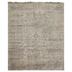 8x10 Gray, Beige, Brown Color Hand Knotted Oushak Wool Transitional Oriental Rug