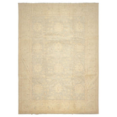 10x14 Mint, Beige, Sage Color Hand Knotted Chobi Peshawar Wool Traditional Oriental Rug