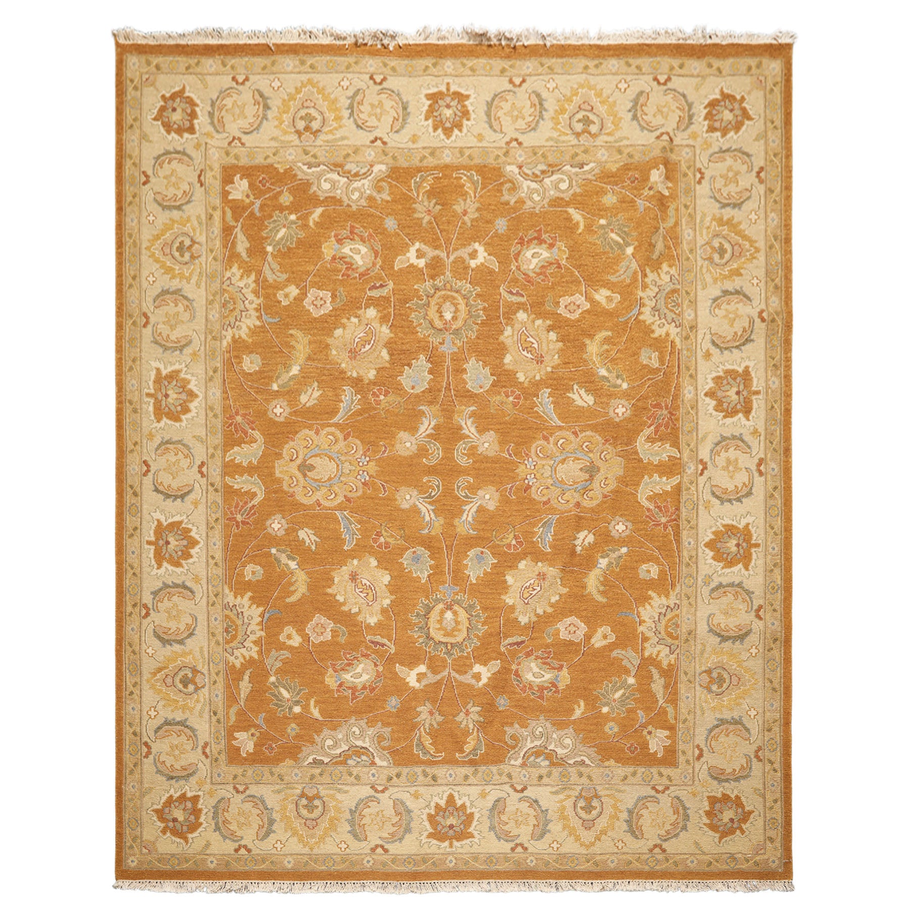 8x10 Caramel, Beige, Taupe Color Hand Knotted Soumak Wool Traditional Oriental Rug