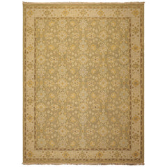 8x10 Lime, Beige, Mocha Color Hand Knotted Soumak Wool Traditional Oriental Rug