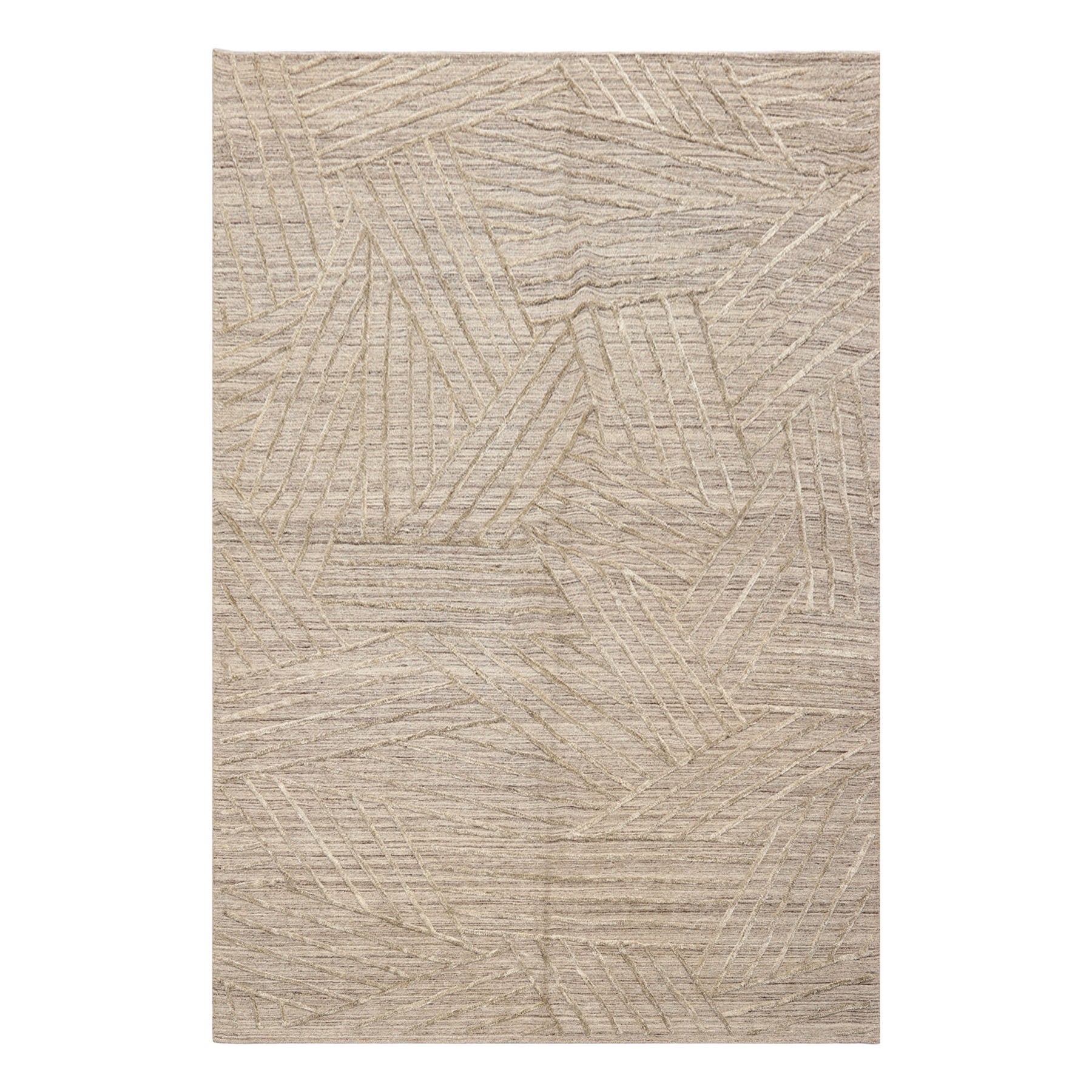 5x8 Tone on Tone Beige, , Color Hand Loomed  Wool Modern & Contemporary Oriental Rug