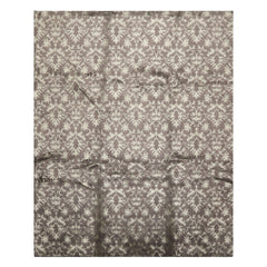 8x10 Gray, Moss, Color Hand Loomed Tibetan Wool & Bamboo Silk Transitional Oriental Rug