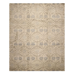 9x12 Gray, Taupe, Slate Color Hand Knotted Tibetan Wool Transitional Oriental Rug