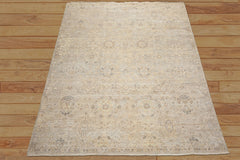 8x10 Beige, Gray, Taupe Color Hand Knotted  Wool Transitional Oriental Rug