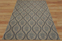 10x14 Silver, Gray, Blue Color Hand Knotted Tibetan Wool Transitional Oriental Rug