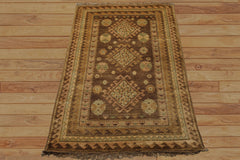 5x8 Brown, Beige, Tan Color Hand Knotted Oushak Wool Traditional Oriental Rug