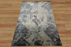 6x9 Beige, Gray, Brown Color Hand Loomed Sherpa Bamboo Silk Modern Oriental Rug