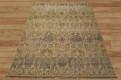 8x10 Beige, Taupe, Gray Color Hand Knotted  Wool Transitional Oriental Rug