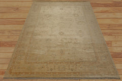 9x12 Beige, Tan, Gray Color Hand Knotted Oushak Wool Traditional Oriental Rug