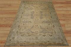 9x12 Beige, Seafoam, Brown Color Hand Knotted Oushak Wool Transitional Oriental Rug