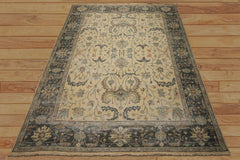 9x12 Beige, Gray, Aqua Color Hand Knotted  Wool Transitional Oriental Rug