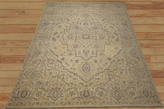 9x12 Beige, Taupe, Color Hand Knotted Peshawar Wool Transitional Oriental Rug