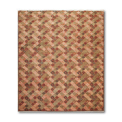 8x10 Multi, Brown, pale Pink Color Hand Knotted All-Over 100% Wool Modern Oriental Rug