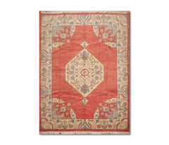 9x12 Apricot, Beige, Blue Color Hand Knotted Oriental 100% Wool Traditional-Persian/Oriental Oriental Rug