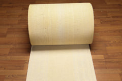 Runner Ivory, Tone On Tone, Color Machine Made All-Over 100% Wool Modern Oriental Rug